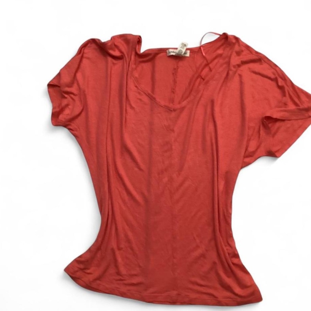 Women's V-Neck Coral Top - Picture 3 of 7